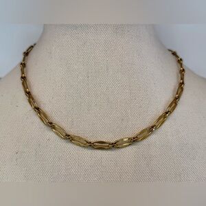 Vintage Monet Gold-Tone Link Chain Necklace • 17.5” Classic Retro Style